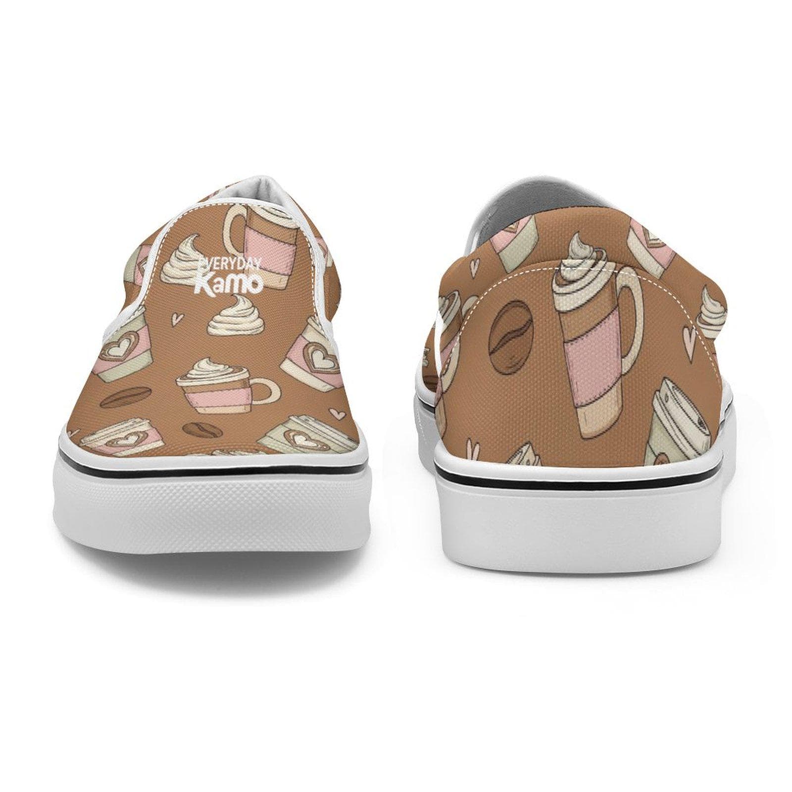 Everyday Kamo Coffee Lover Slip-On Canvas Shoes - Unisex, Comfy & Stylish