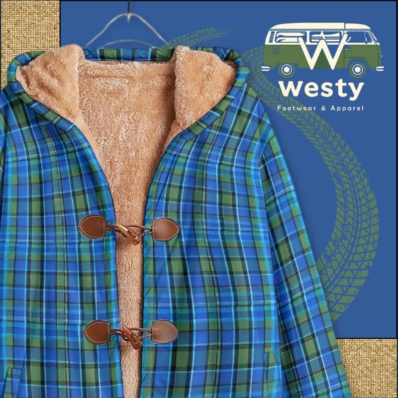 Westy Blue Horn Button Fleece Windbreaker - VW Camper Road Trip