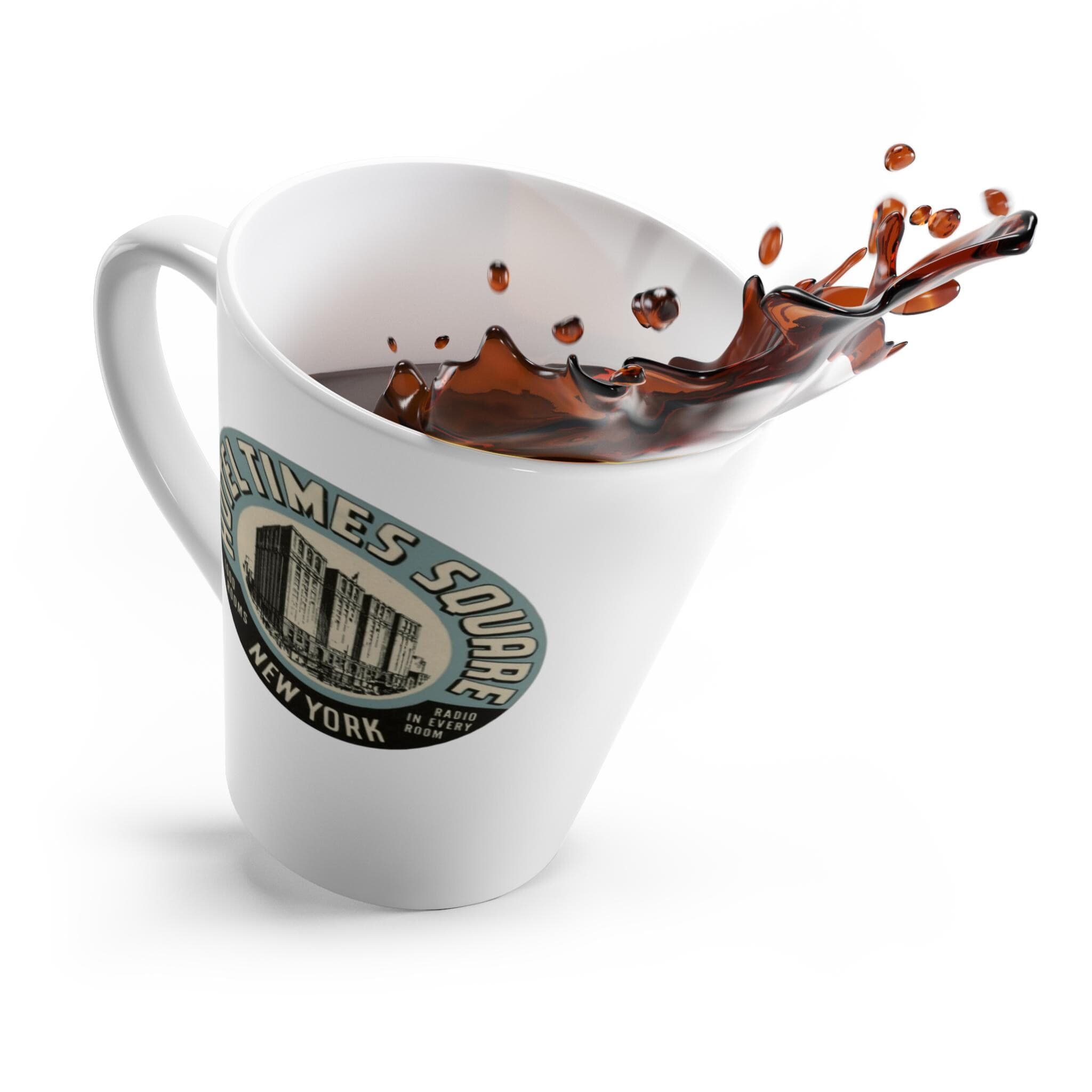 Vintage Hotel Times Square Latte Mug – NYC Travel Souvenir