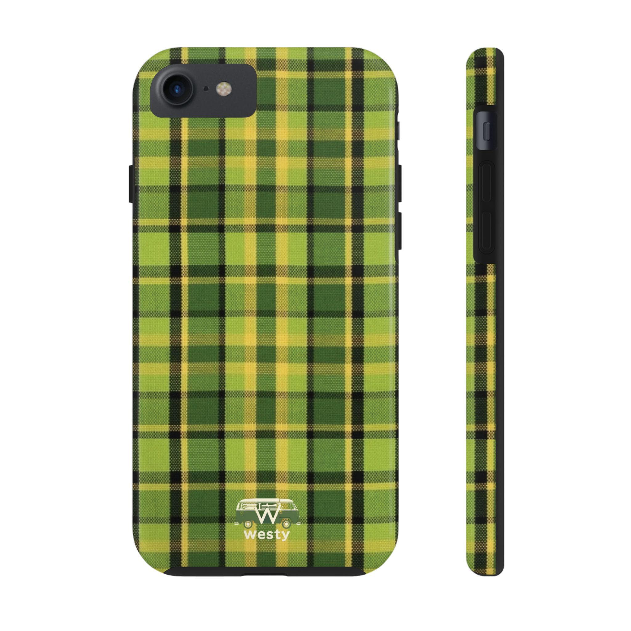 Westy Plaid iPhone Case - Retro Camper Van Phone Protection