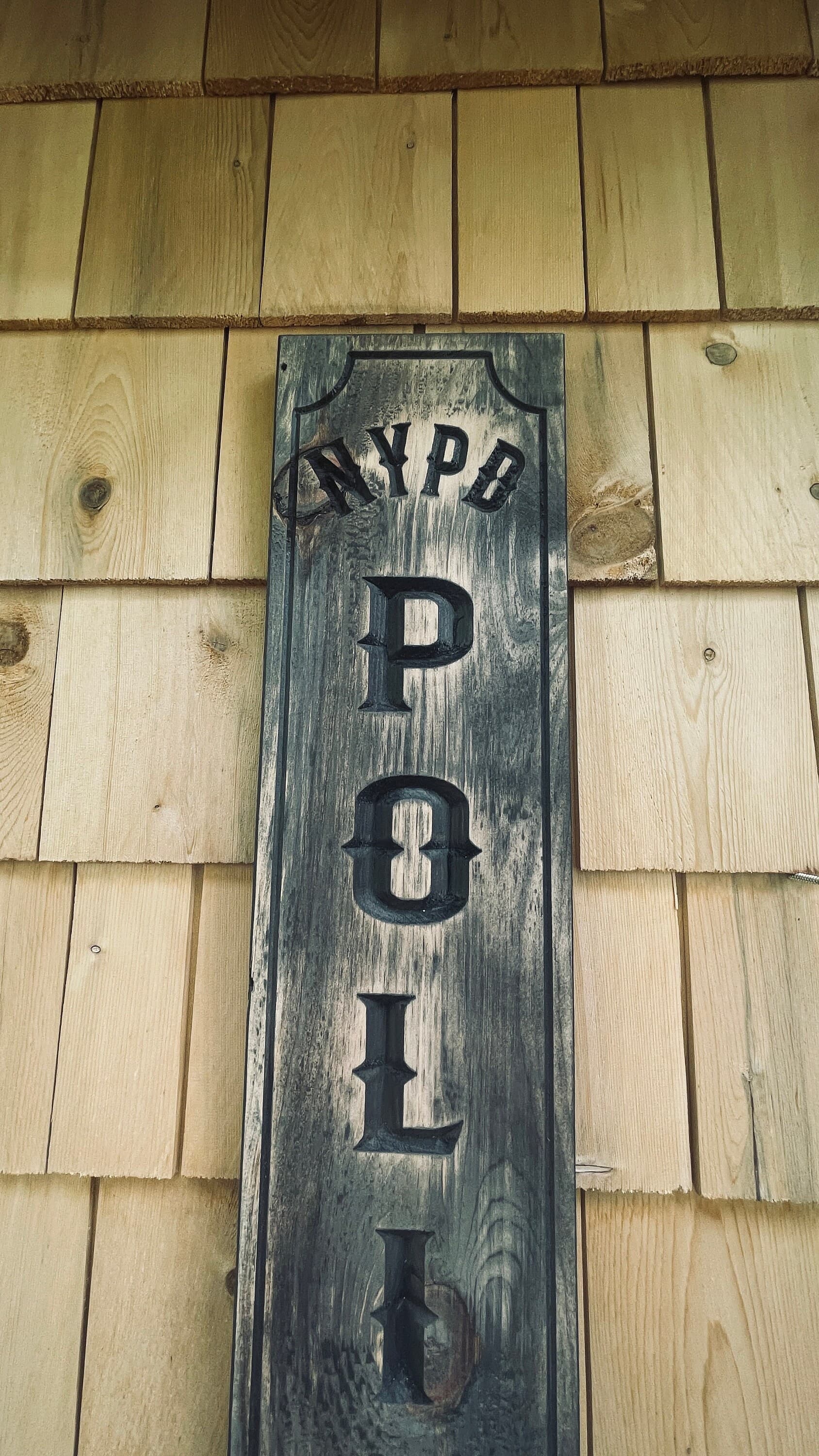 NYPD Police Carved Real Pine Wooden Sign - chose your precinct or department