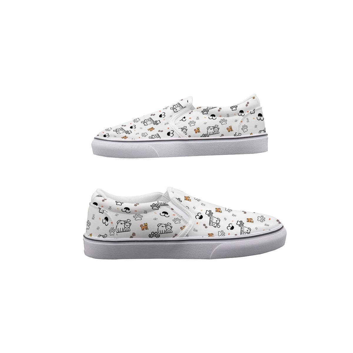 Custom Women's Slip-On Canvas Sneakers | Personalized Daily Wear Shoes