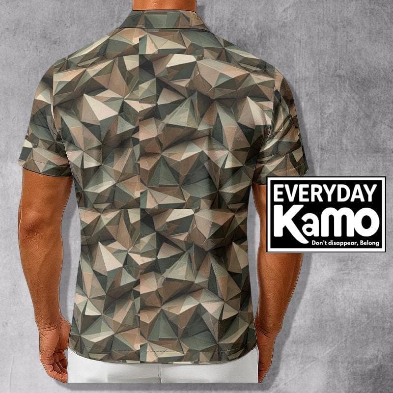 Everyday Kamo Geometric Camo Hawaiian Shirt Men