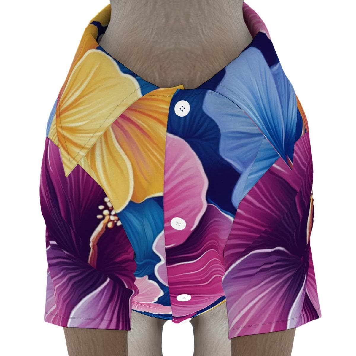 Pet Hawaiian Shirt Floral Print Dog Cat Breathable Summer Outfit