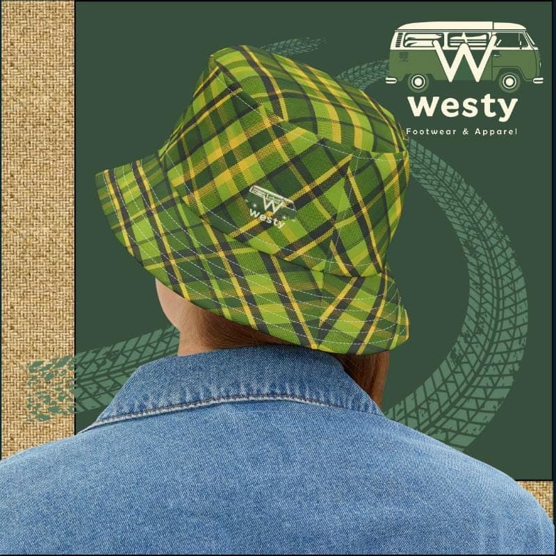 Westy Plaid Bucket Hat - Retro Westfalia Road Trip Style
