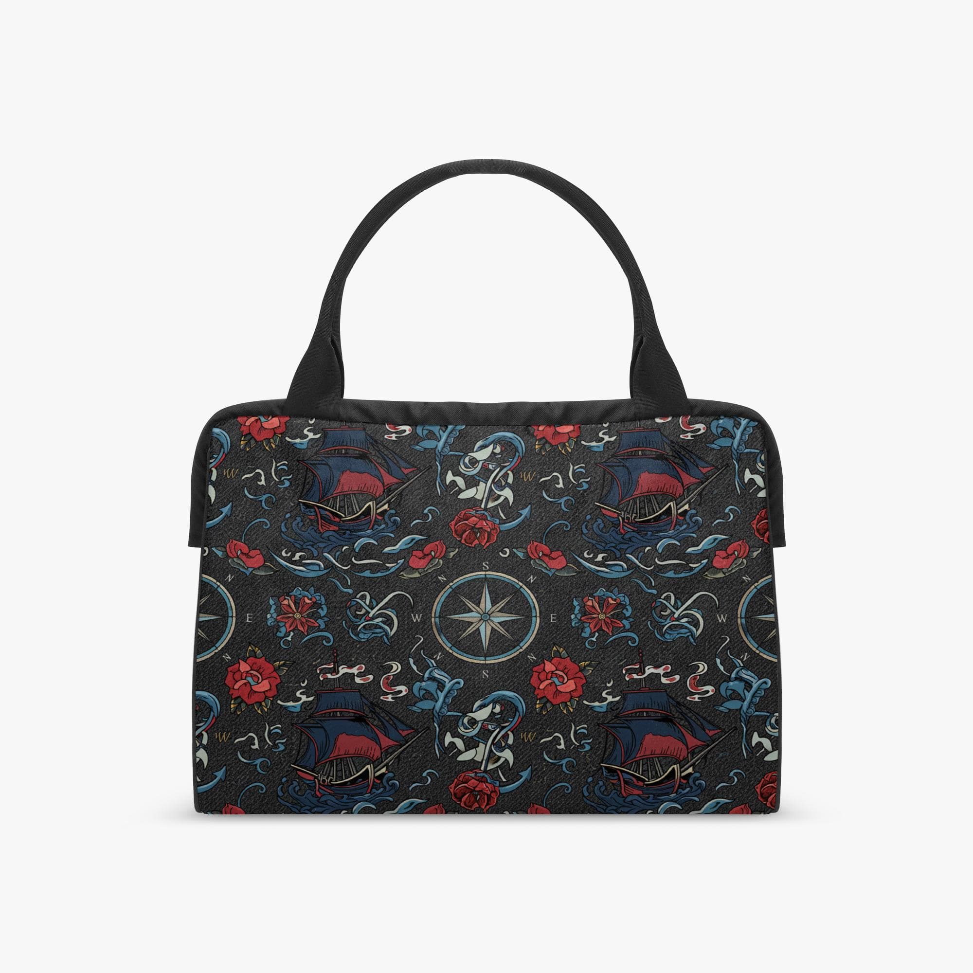 Vintage Tattoo Ship Canvas Duffel Bag | Weekend Travel & Gym Carry-On