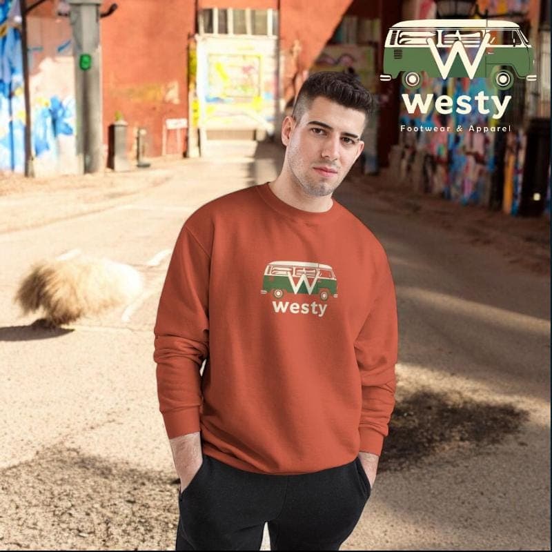 Westy Camper Van Sweatshirt - Retro Road Trip Crewneck
