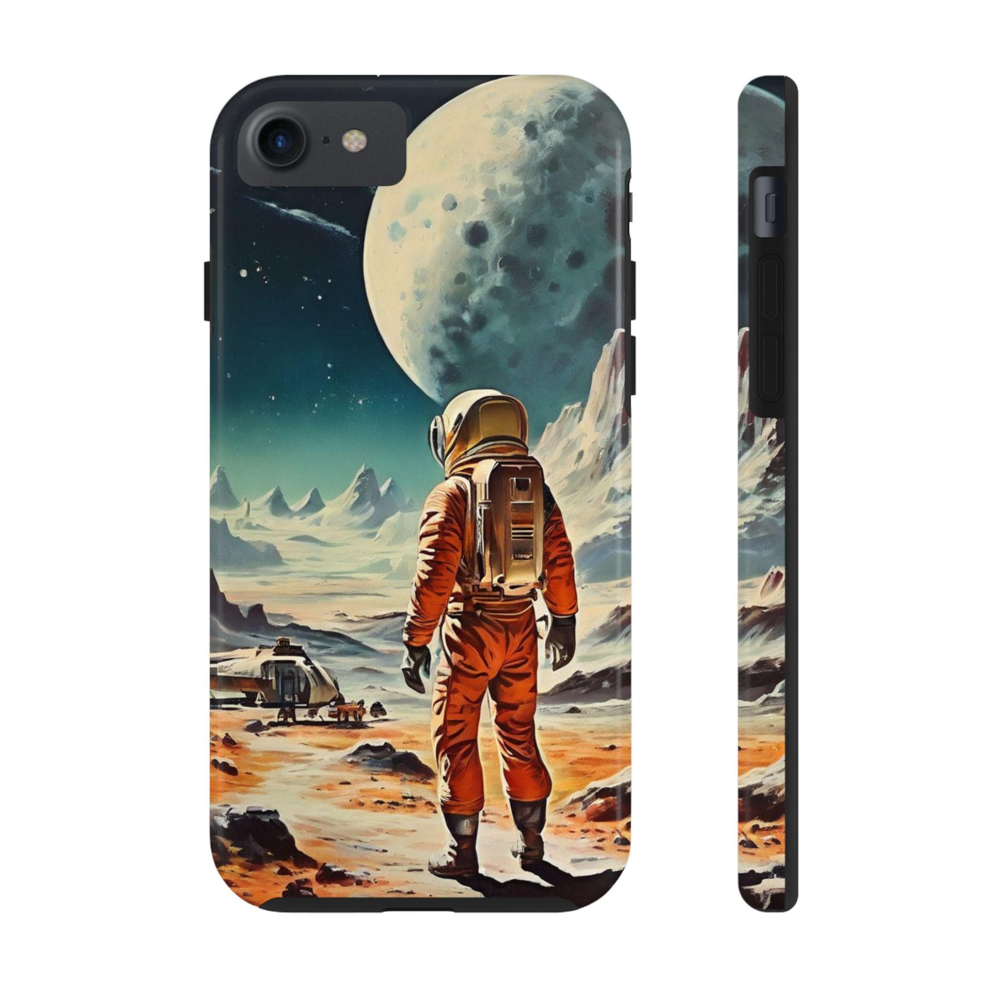 Moon Landing Tough Phone Case – Retro Space Travel Design