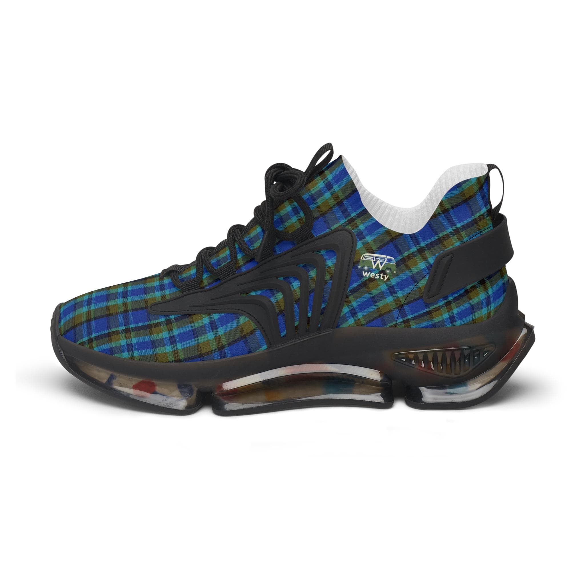 Westy Plaid Sneakers - Westfalia Camper Van Road Trip Shoes