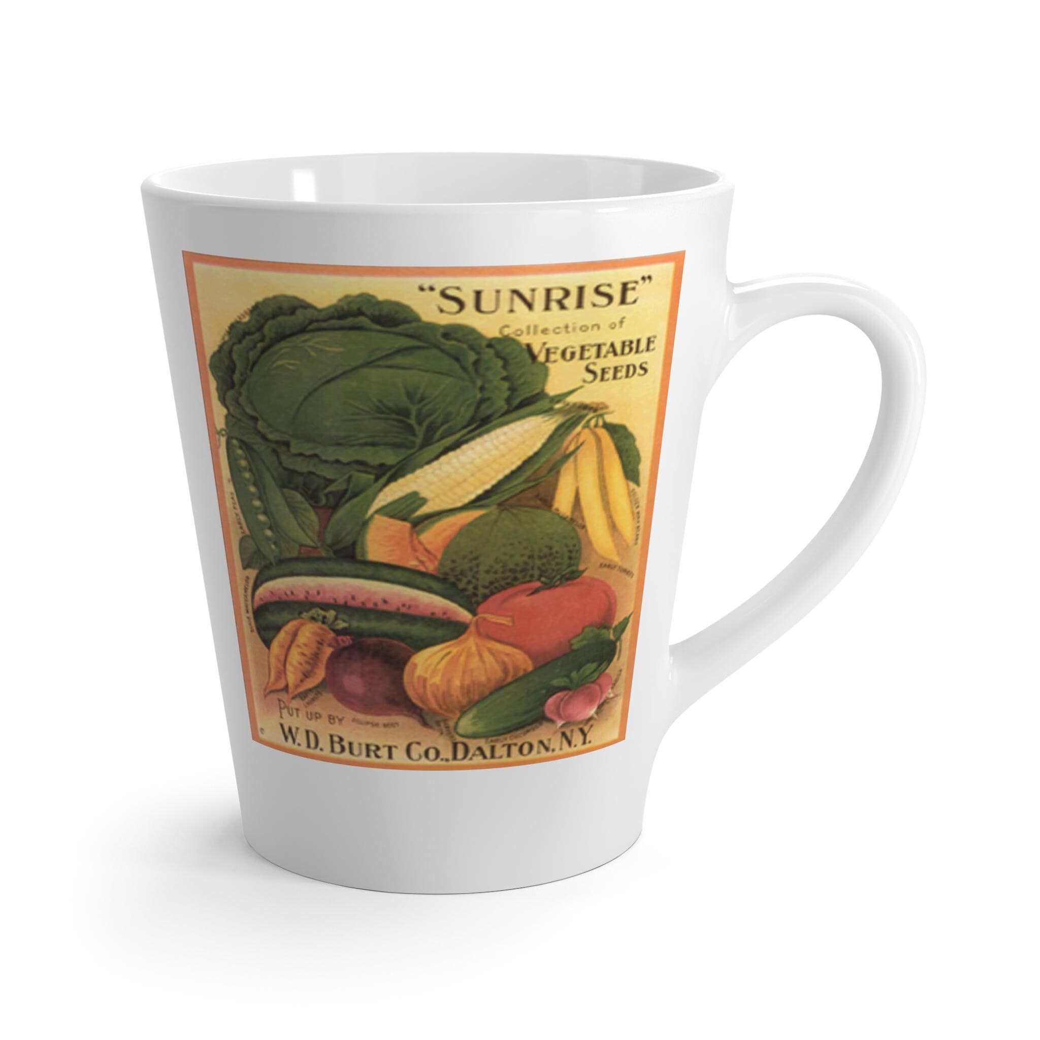 Vegetable Seeds Latte Mug - Garden Lover Gift, 12oz