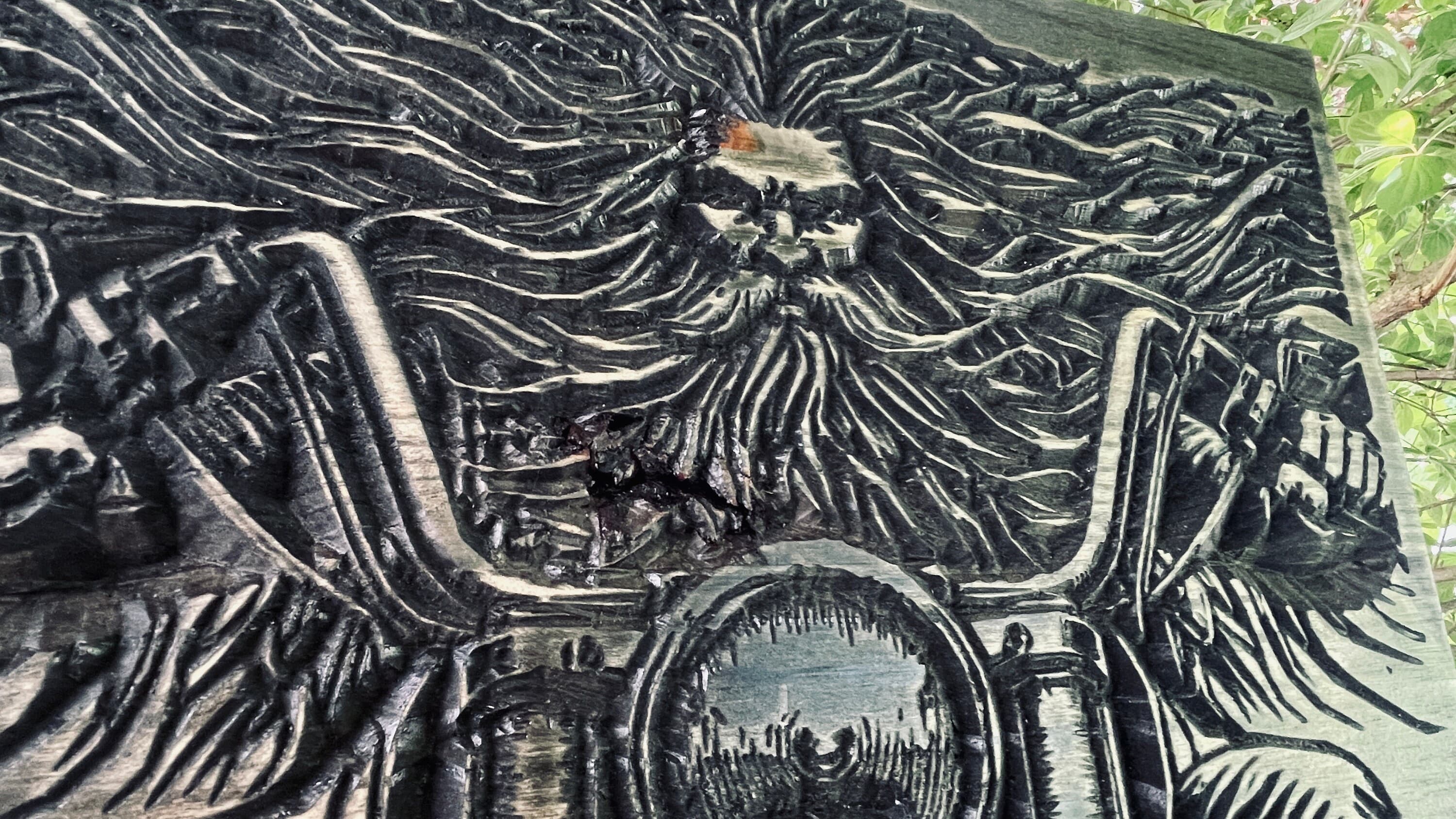 Freedom Rider Carved Wood Sign