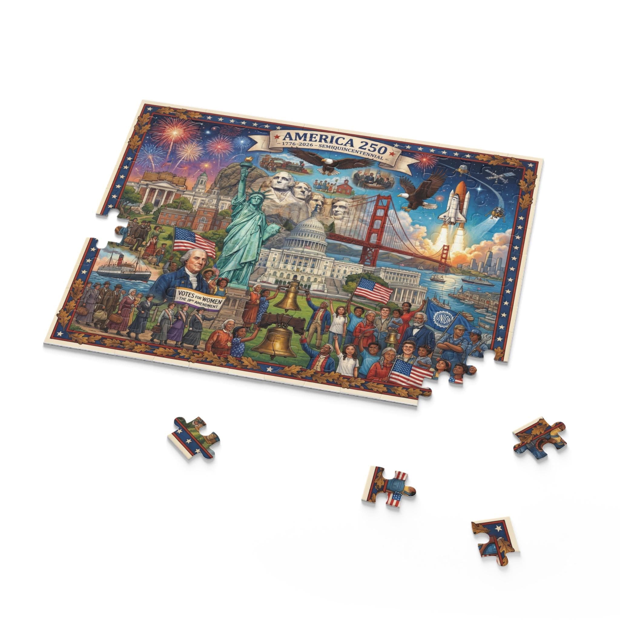 America 250 Semiquicentennial Puzzle | Patriotic Gift