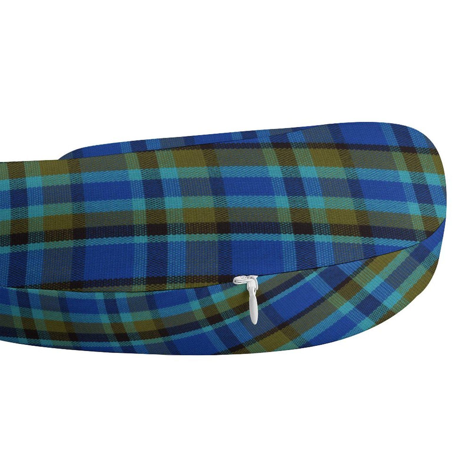 Westy Van Life Plaid Memory Foam Travel Pillow | Neck Support