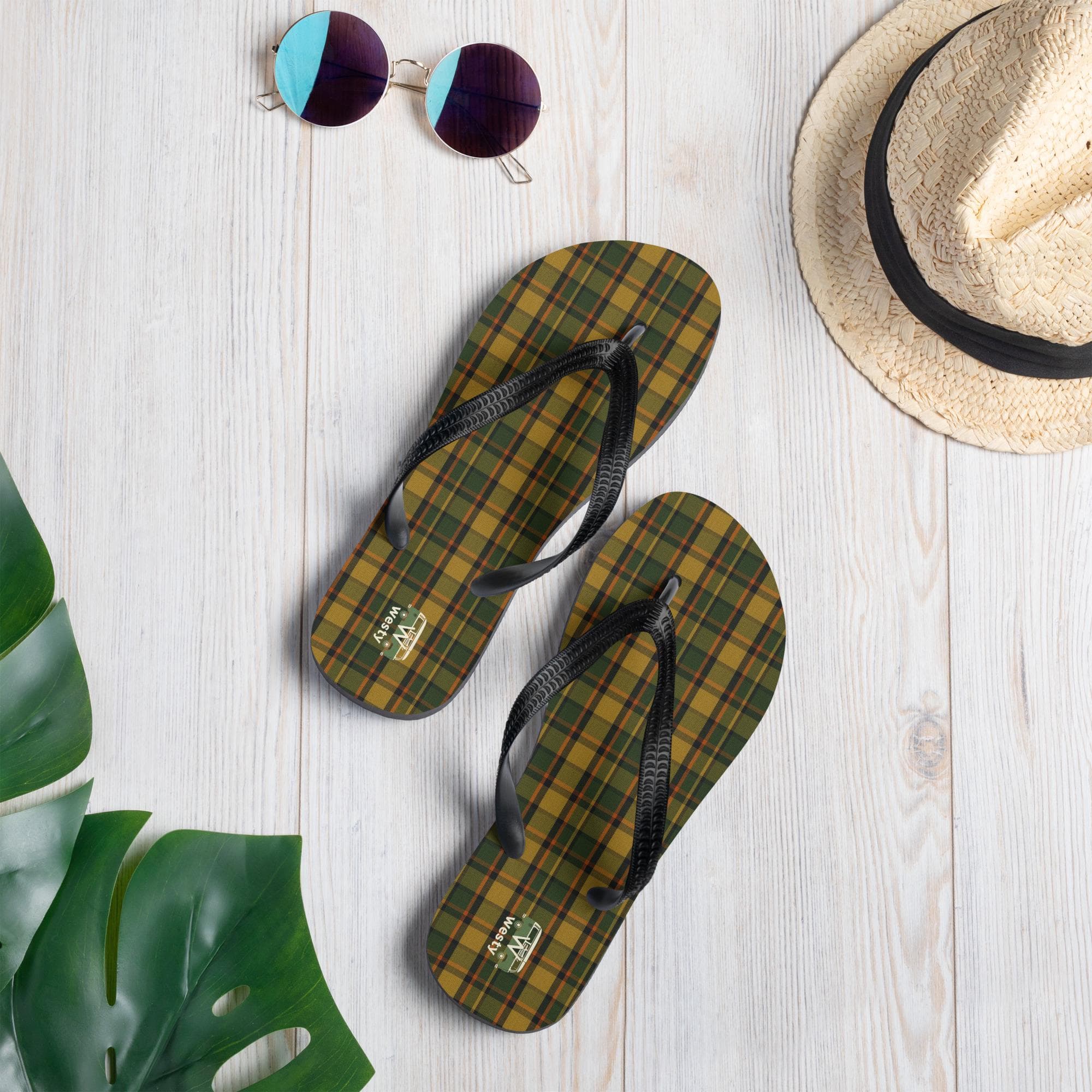 Westy Yellow Flip-Flops Road Trip Camper Van Style