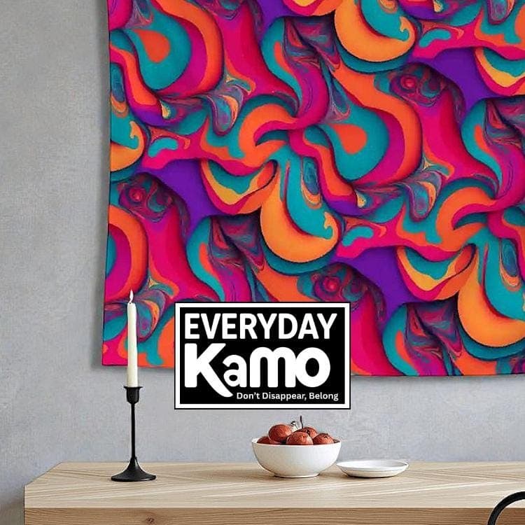 Vibrant Swirl Abstract Tapestry - Psychedelic Wall Art, Boho Dorm Decor, Beach Throw