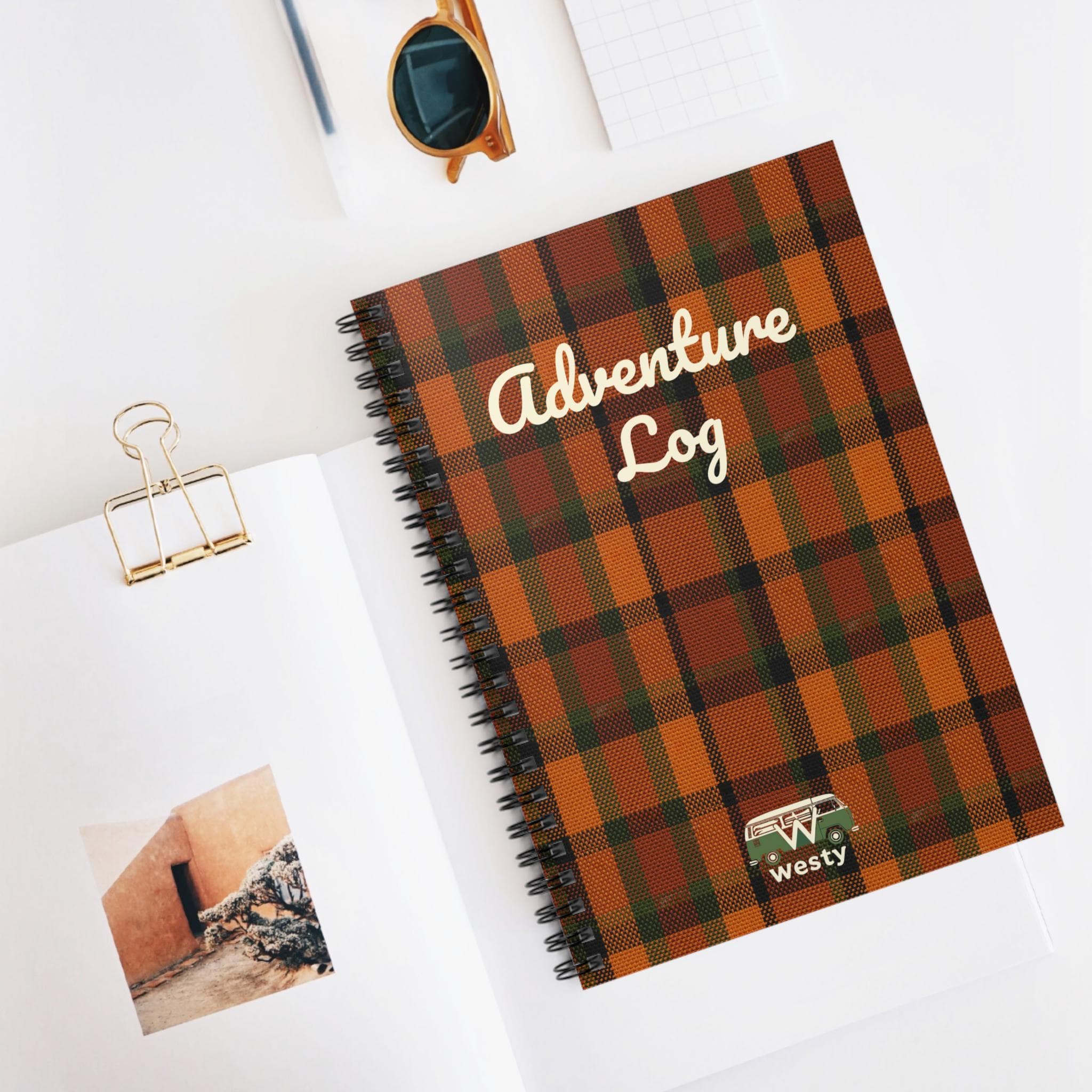 Westfalia Adventure Log Book – Orange Plaid Travel Diary