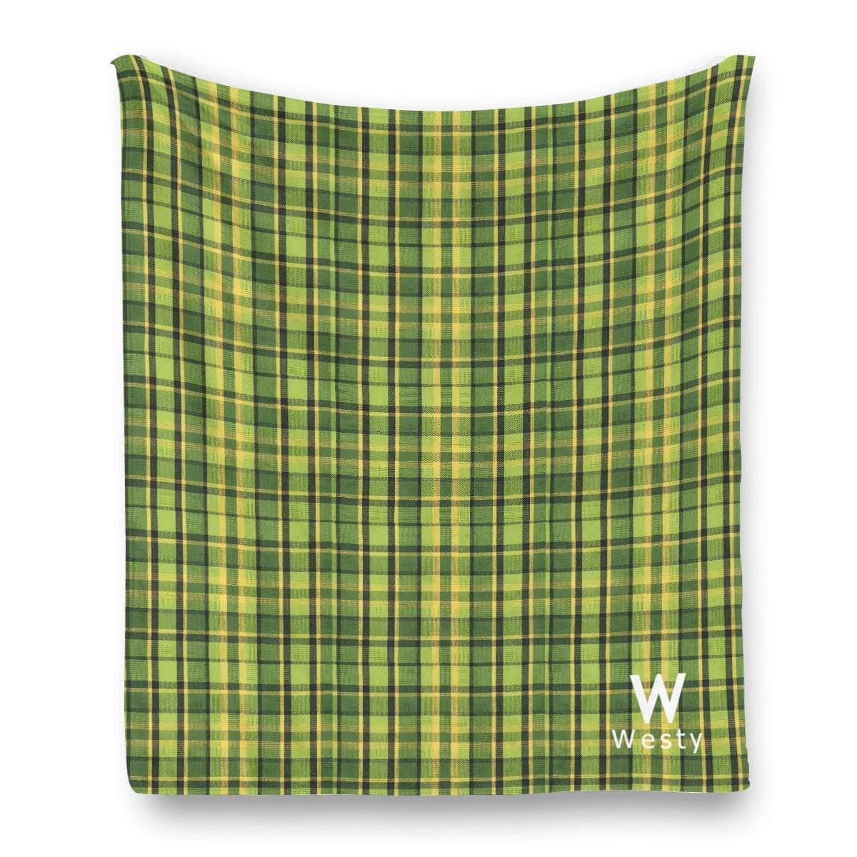 Westy Flannel Blanket Green Plaid VW Westfalia Camper Road Trip