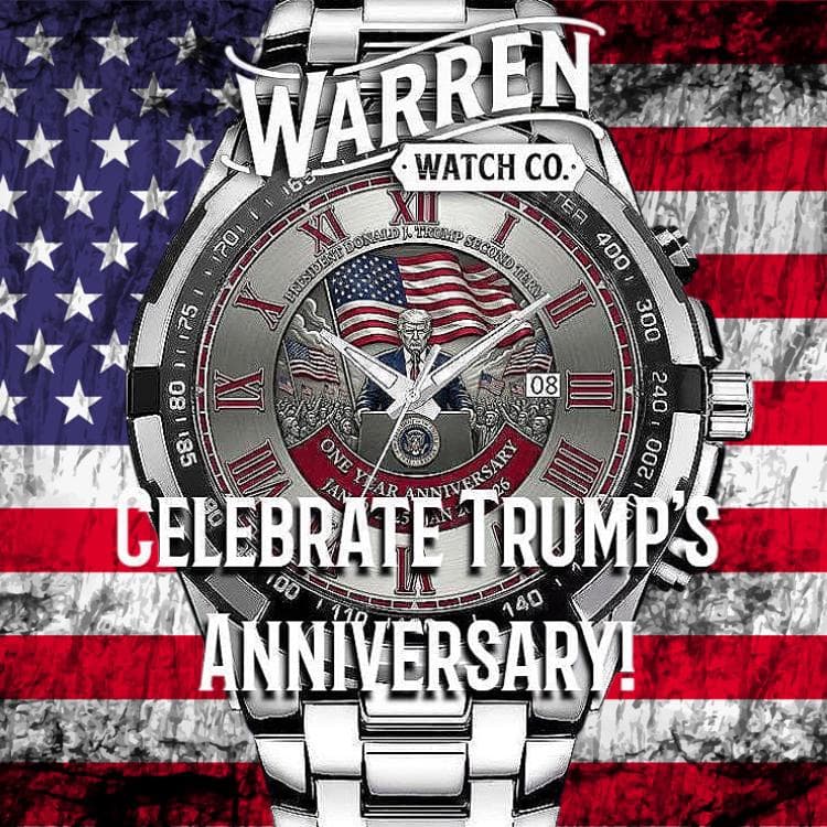Presidential Tribute Watch: Donald Trump Second Term Anniversary Chronograph with USA Flag Design