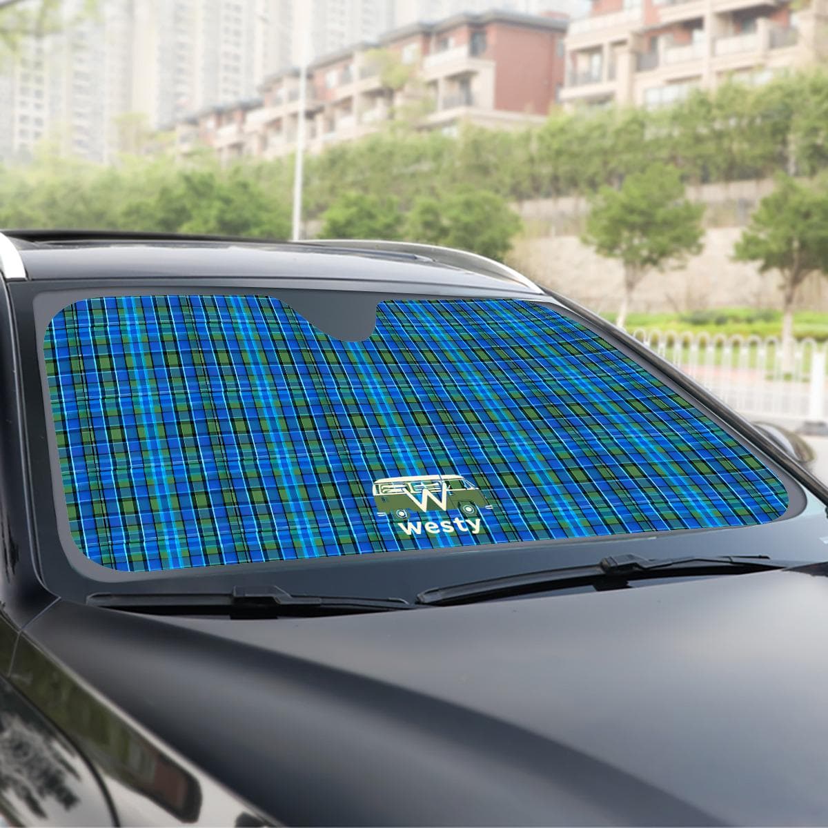 Westy VW Camper Van Sunshade – Road Trip Windshield Shade