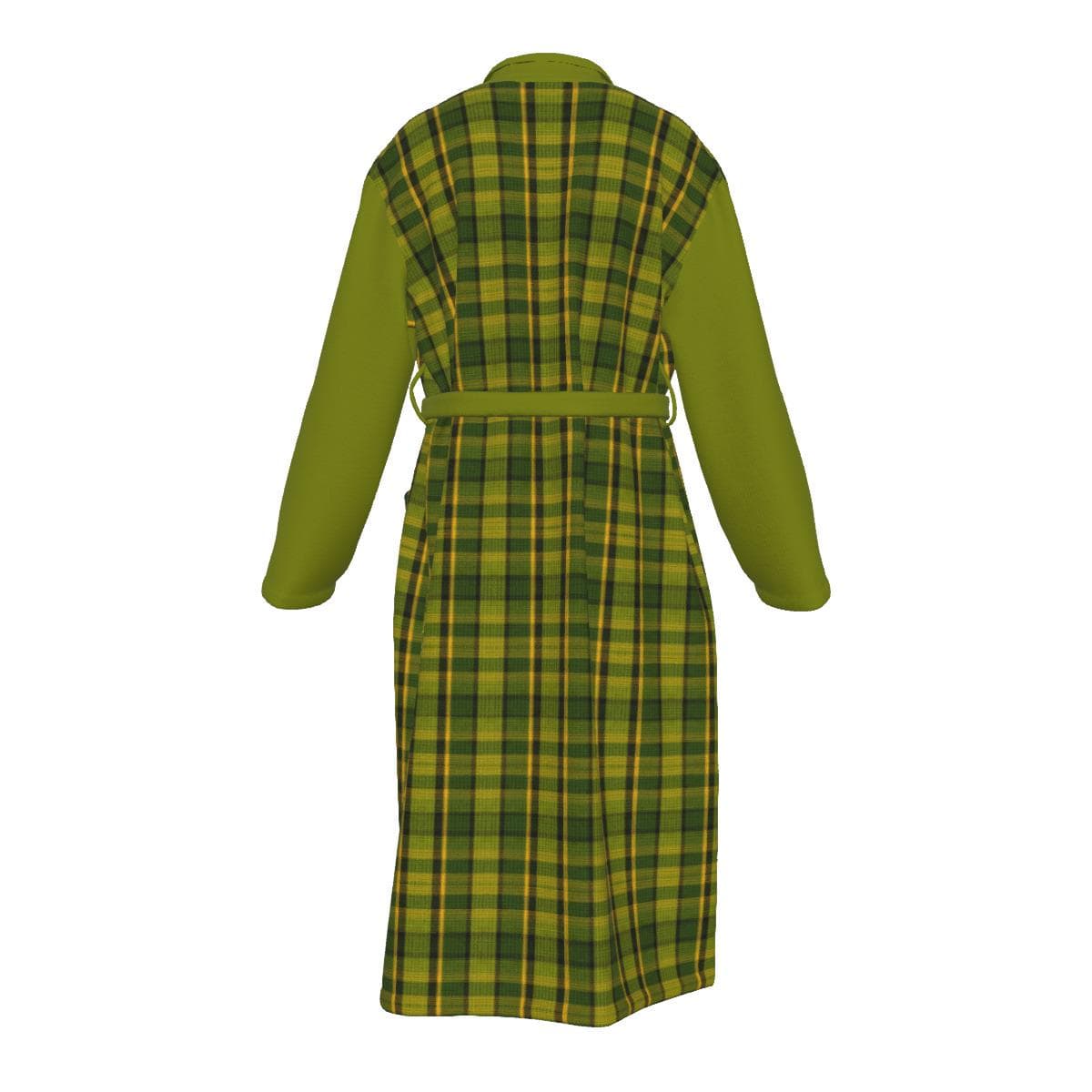 Green Plaid Jersey Robe | Unisex Loungewear Bathrobe