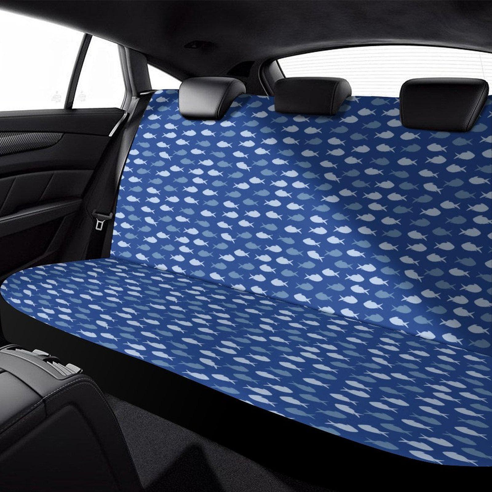 Ocean Vibes Fish Pattern Car Back Seat Cover | Personalized Comfort & Style