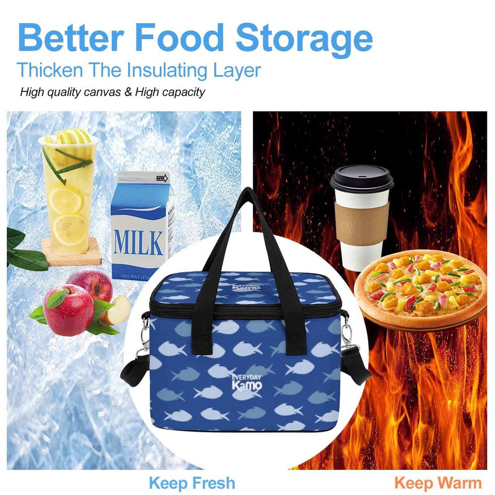 Everyday Kamo Reef Runner Insulated Cooler Bag | Portable Fish Pattern Lunch Tote