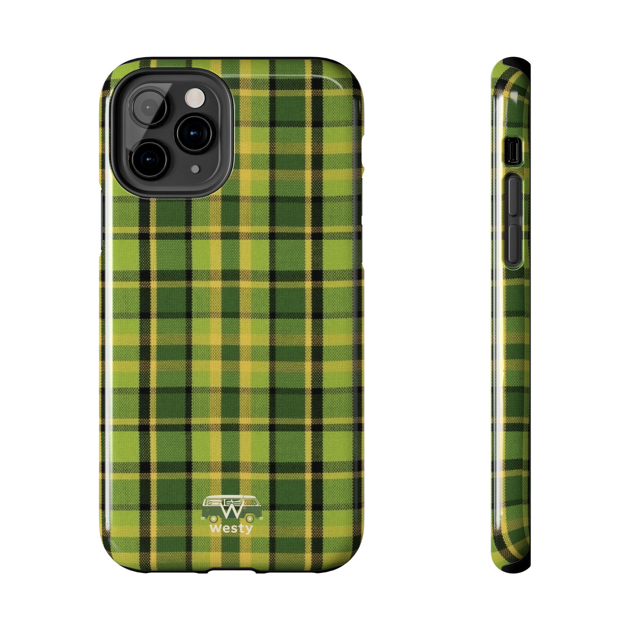 Westy Plaid iPhone Case - Retro Camper Van Phone Protection