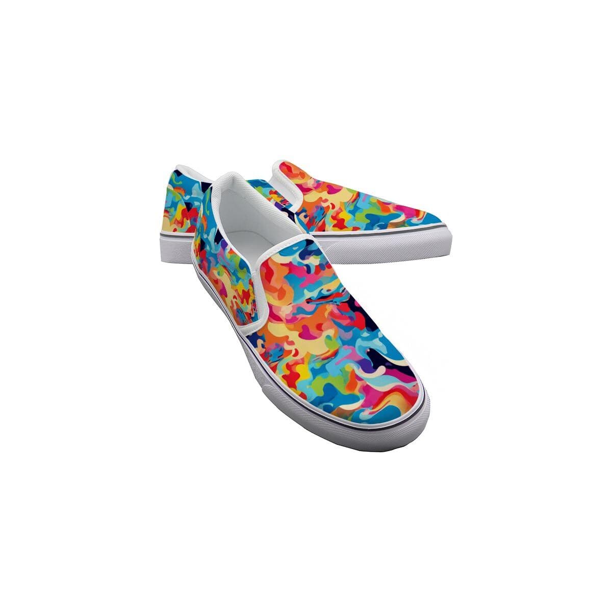 Women's Camo Slip-On Canvas Sneakers | Handmade Urban Shoes