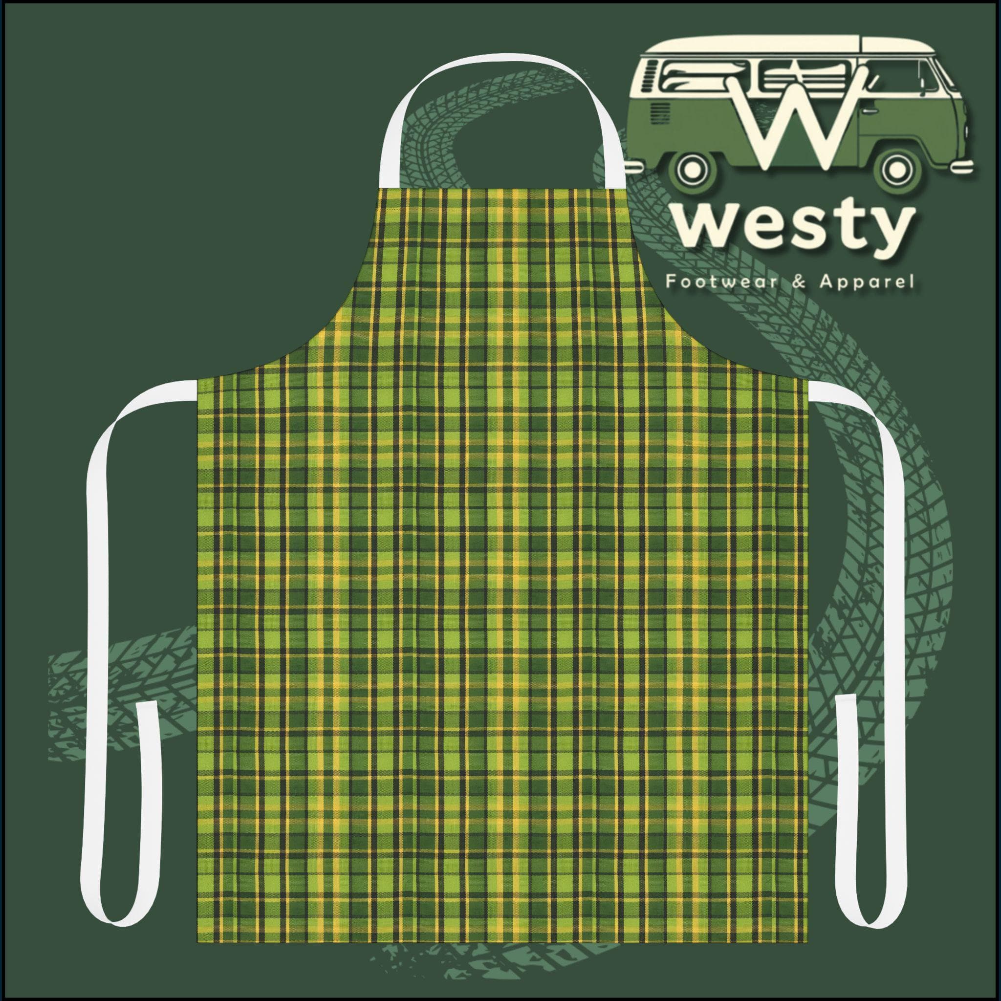 Westy Camper Plaid Apron - Retro VW Bus Road Trip Kitchen