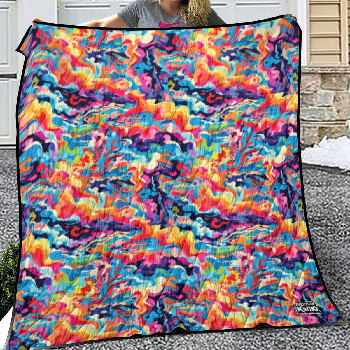 Everyday Kamo Colorful Quilt Twin Queen King Size