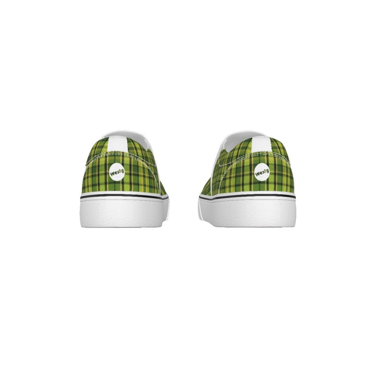 Westy Green Plaid Slip-On Sneakers – VW Camper Road Trip Style