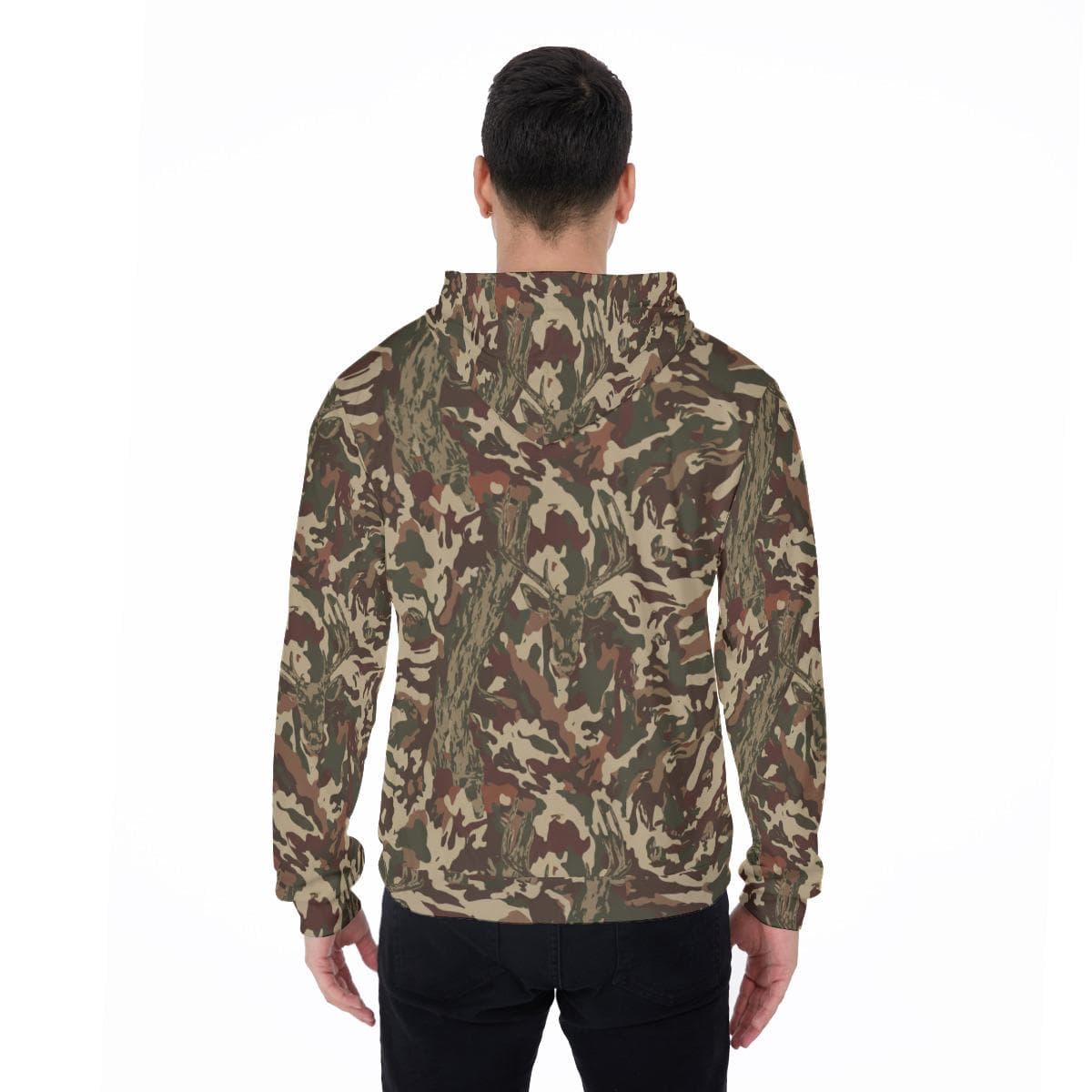 Alpha Buck Camo Hoodie | Integrated Deer Hunting Pattern Pullover