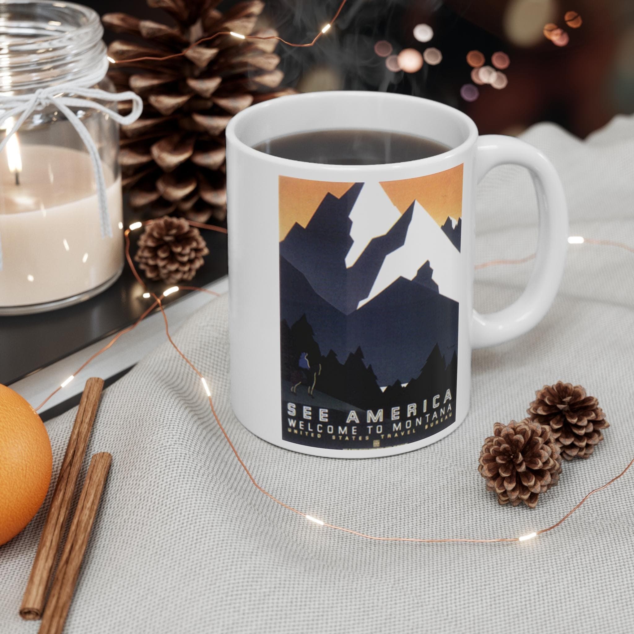 Vintage Montana Travel Mug – Retro Ceramic Coffee Cup