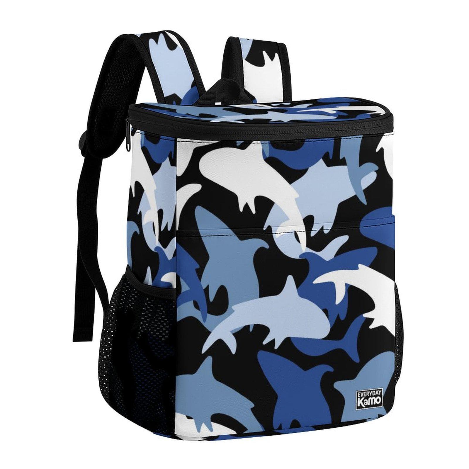 Everyday Kamo Shark Camo Cooler Backpack - Insulated Lunch Bag for Beach, Travel & Daily Adventures