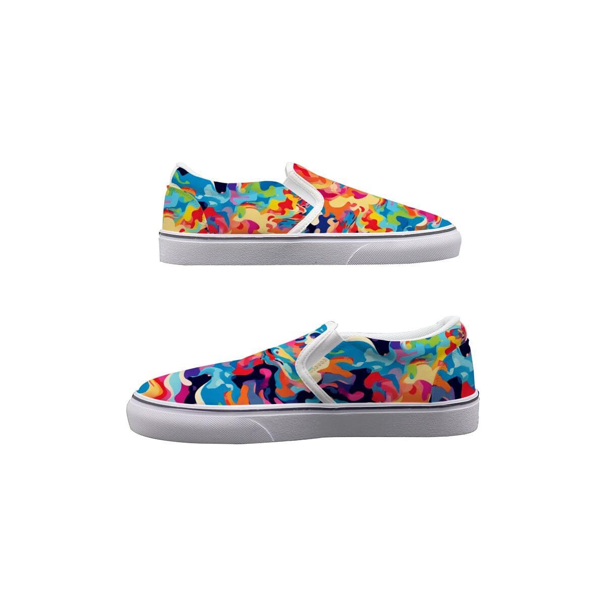 Women's Camo Slip-On Canvas Sneakers | Handmade Urban Shoes