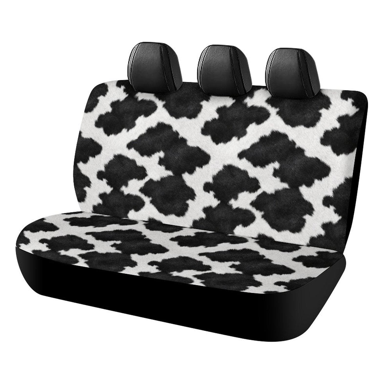 Cow Print Car Back Seat Cover | Stretch Polyester Spandex | SUV Sedan