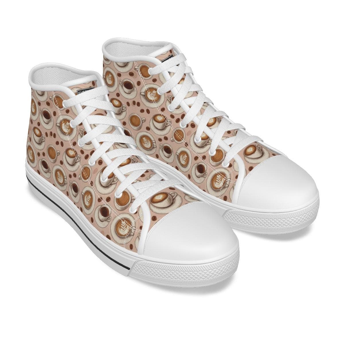 Women's Highbury Coffee Lover High-Top Canvas Sneakers | Comfy & Chic