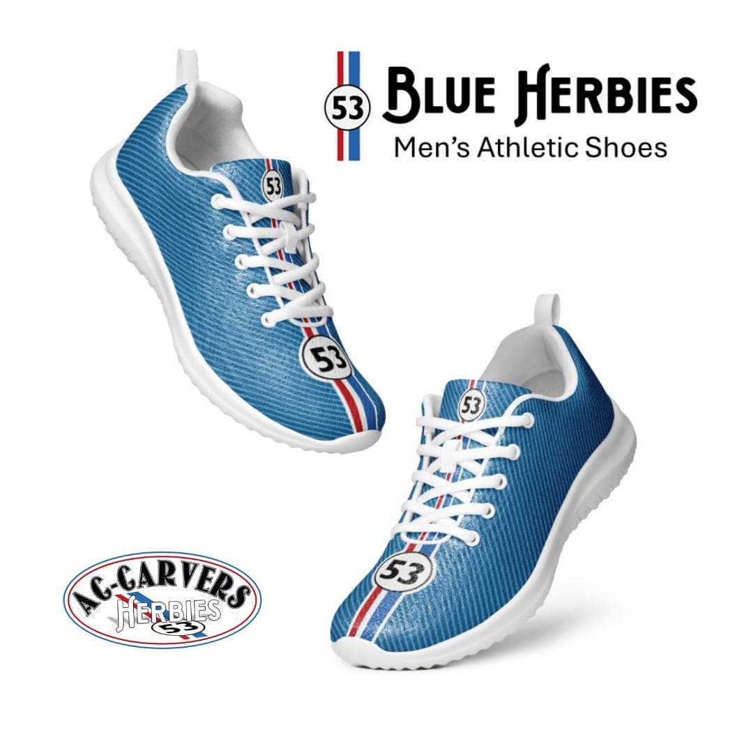 Blue Herbie Athletic Running Shoes for Men | Lightweight Flyknit Sneakers