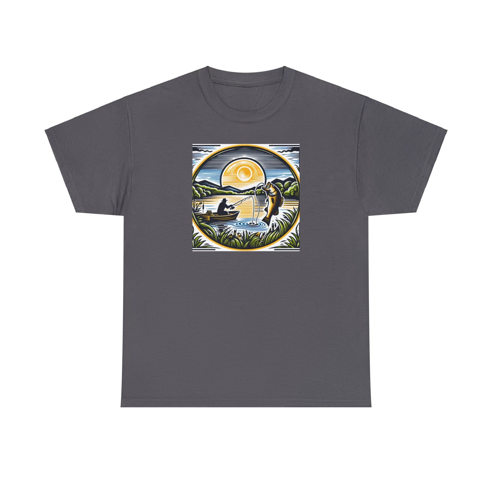 Reel Master Fishing T-Shirt | Woodcut Angler Bass Boat Graphic Tee
