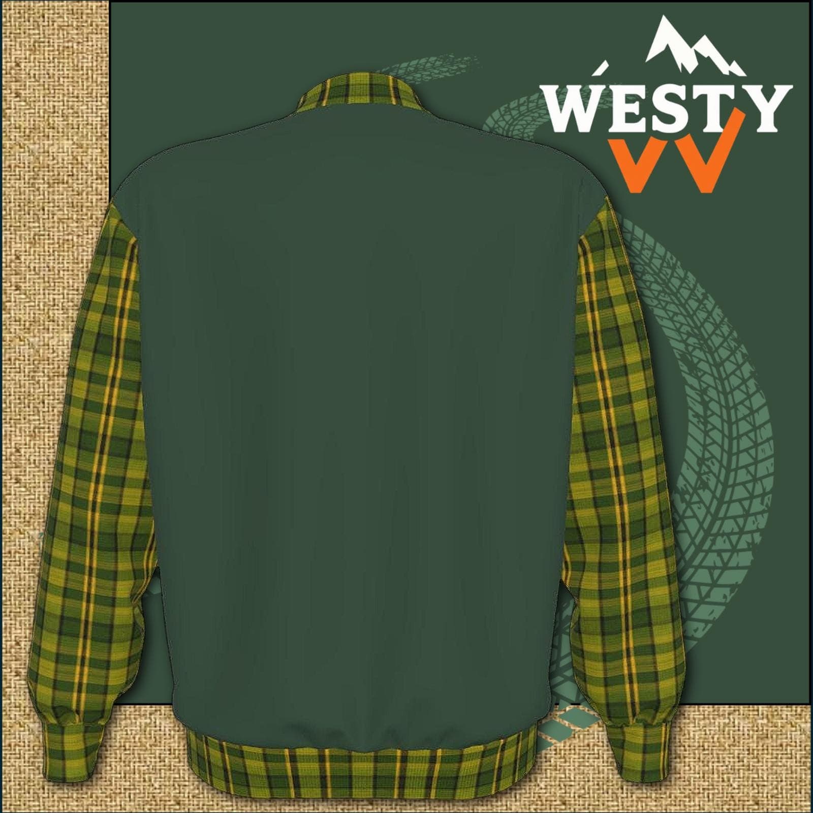 Westy Westfalia Green Bomber Jacket - Retro Camper Van Road Trip