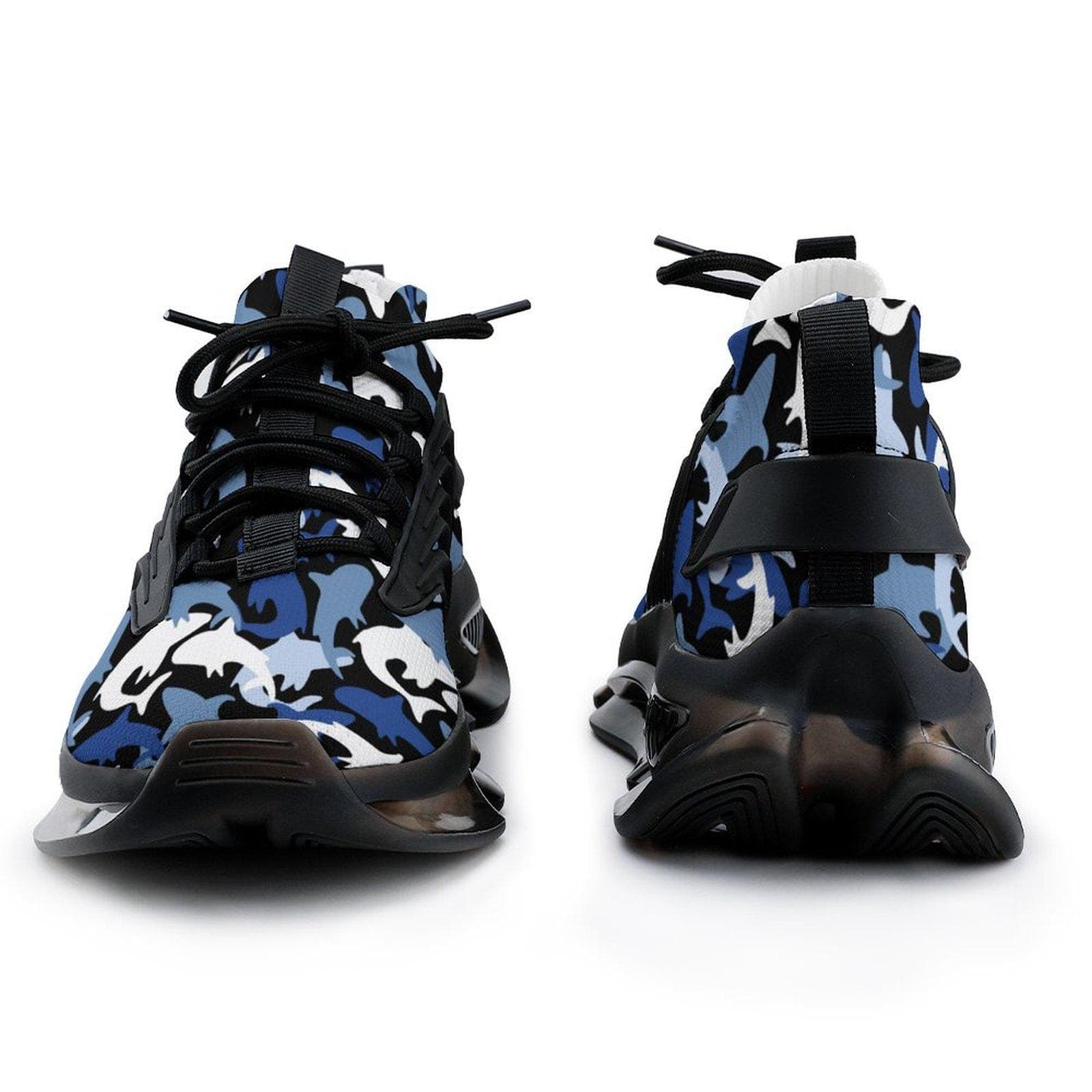 Everyday Kamo Blue Shark Camo Sneakers | Dynamic Comfort All-Match Sports Shoes for Adults & Teens