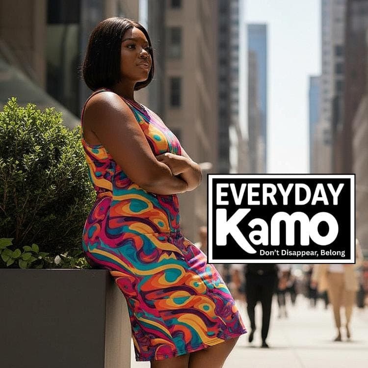 Plus Size Bodycon Dress | Vibrant Swirl Print One Shoulder