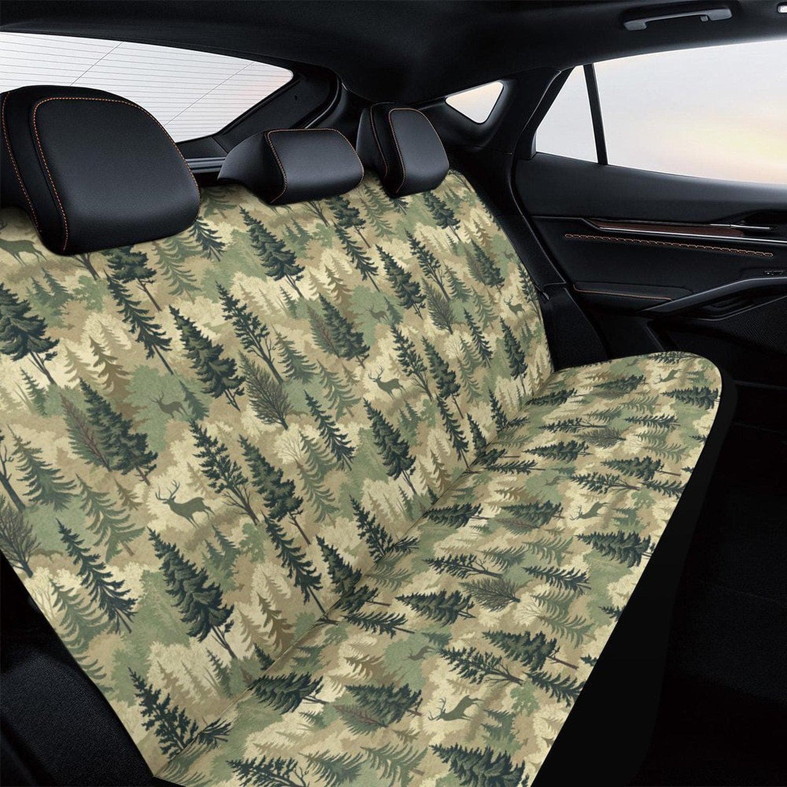 Forest Camo Back Seat Cover for Cars and Trucks