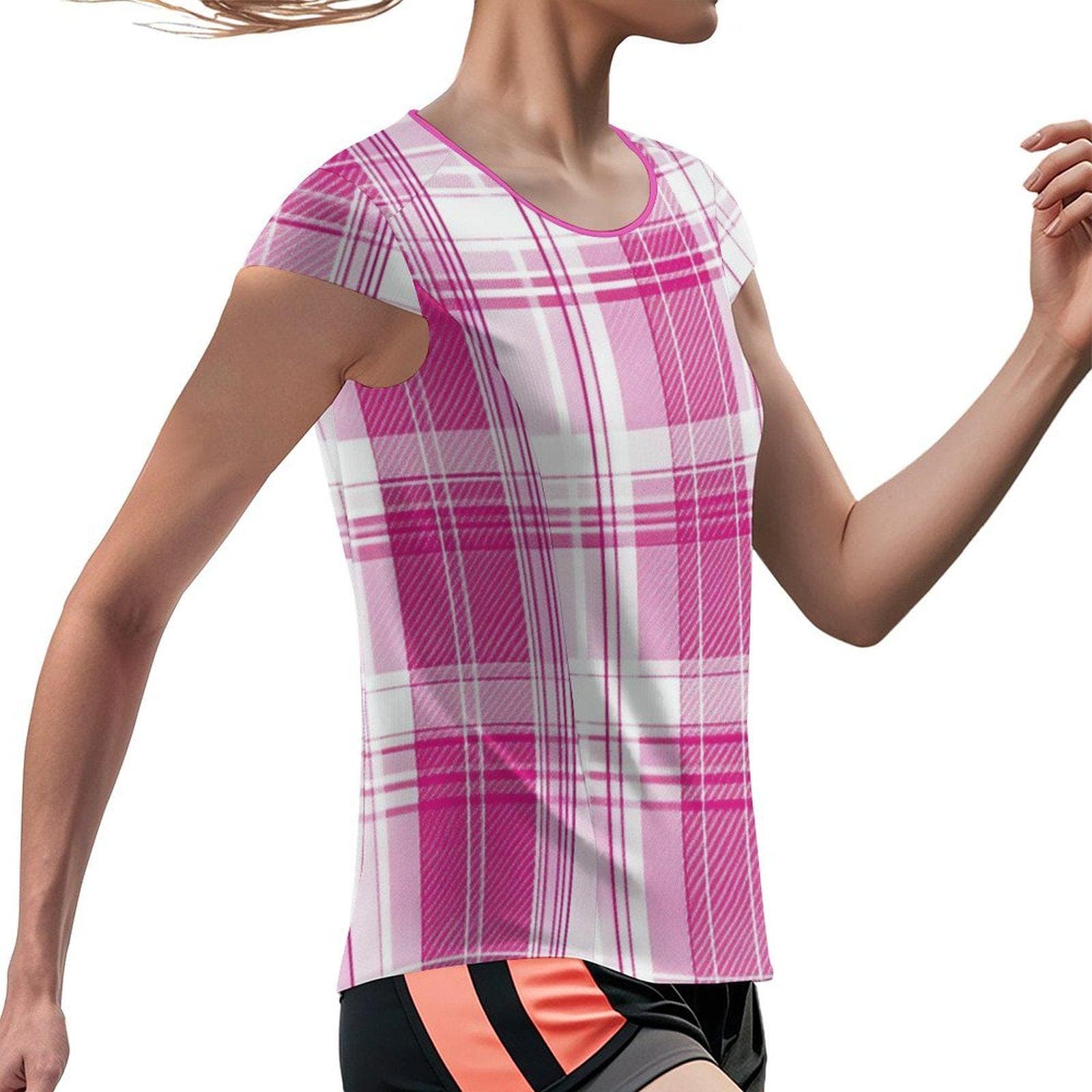 Women's Ice Silk Half-Sleeve T-Shirt UV Protection 50+ All-Over Print