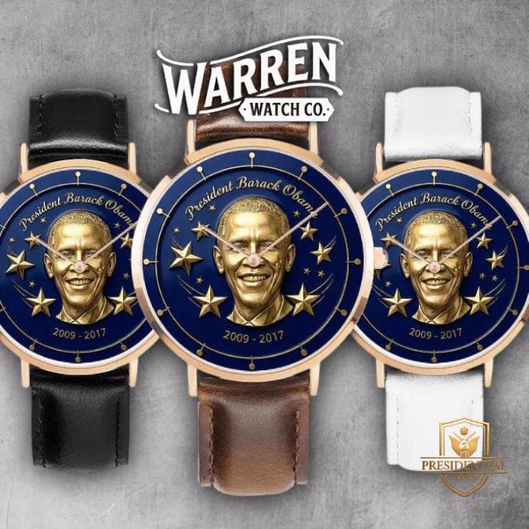President Obama 44th US President Commemorative Watch | Unisex Leather Band | Japanese Movement