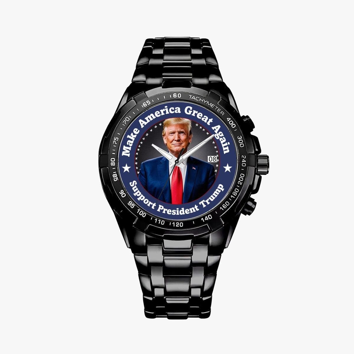 Make America Great Again Donald Trump "Support President Trump" Men's Metal Watch - Perfect Everyday Wear