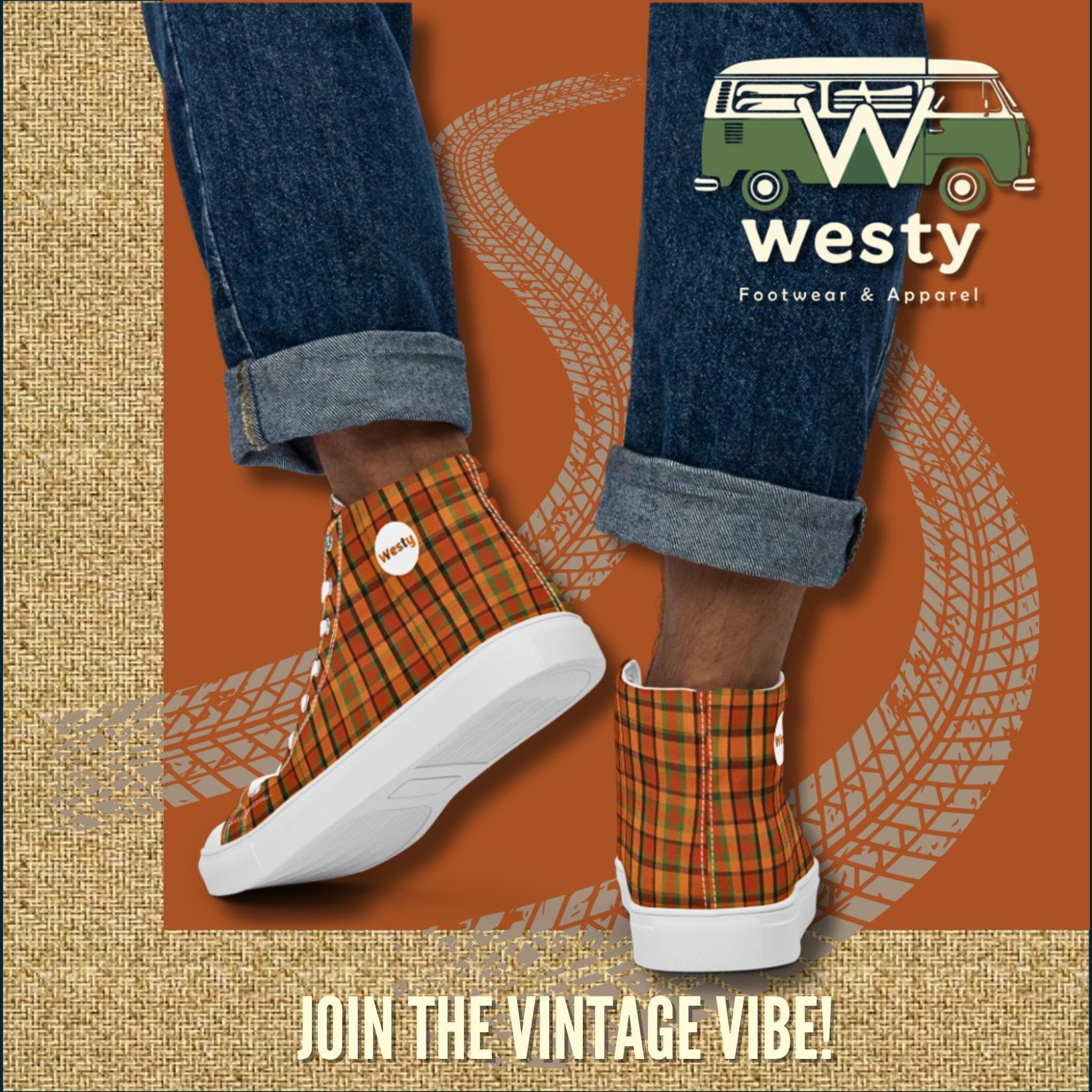 WestFalia Westy Men’s high top canvas shoes