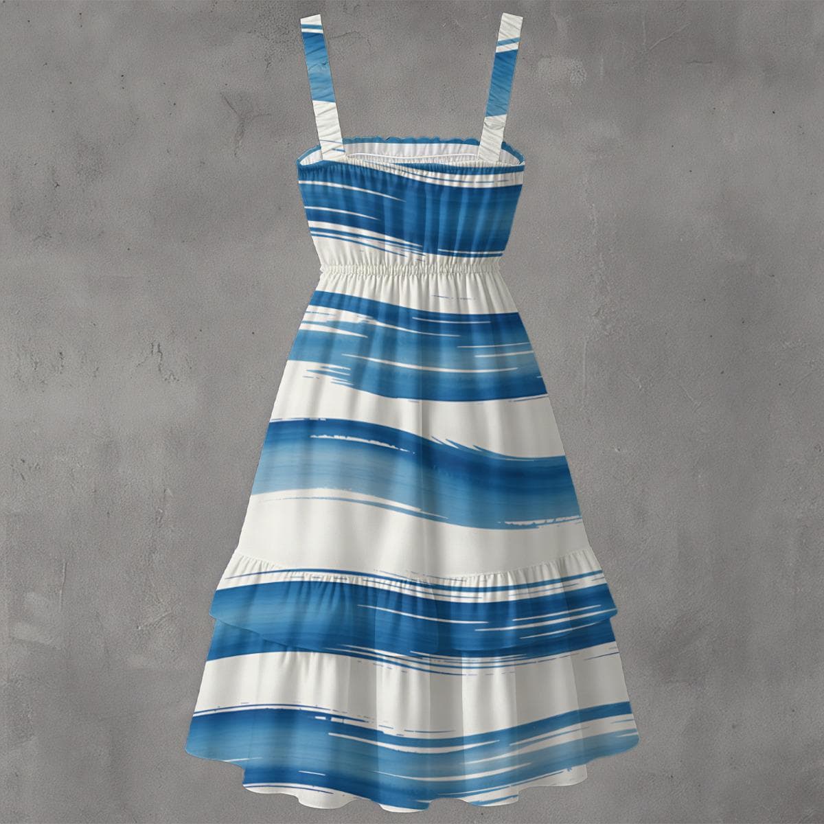 Tropical Breeze Ruffle Hem Dress - Summer Chic Milk Silk