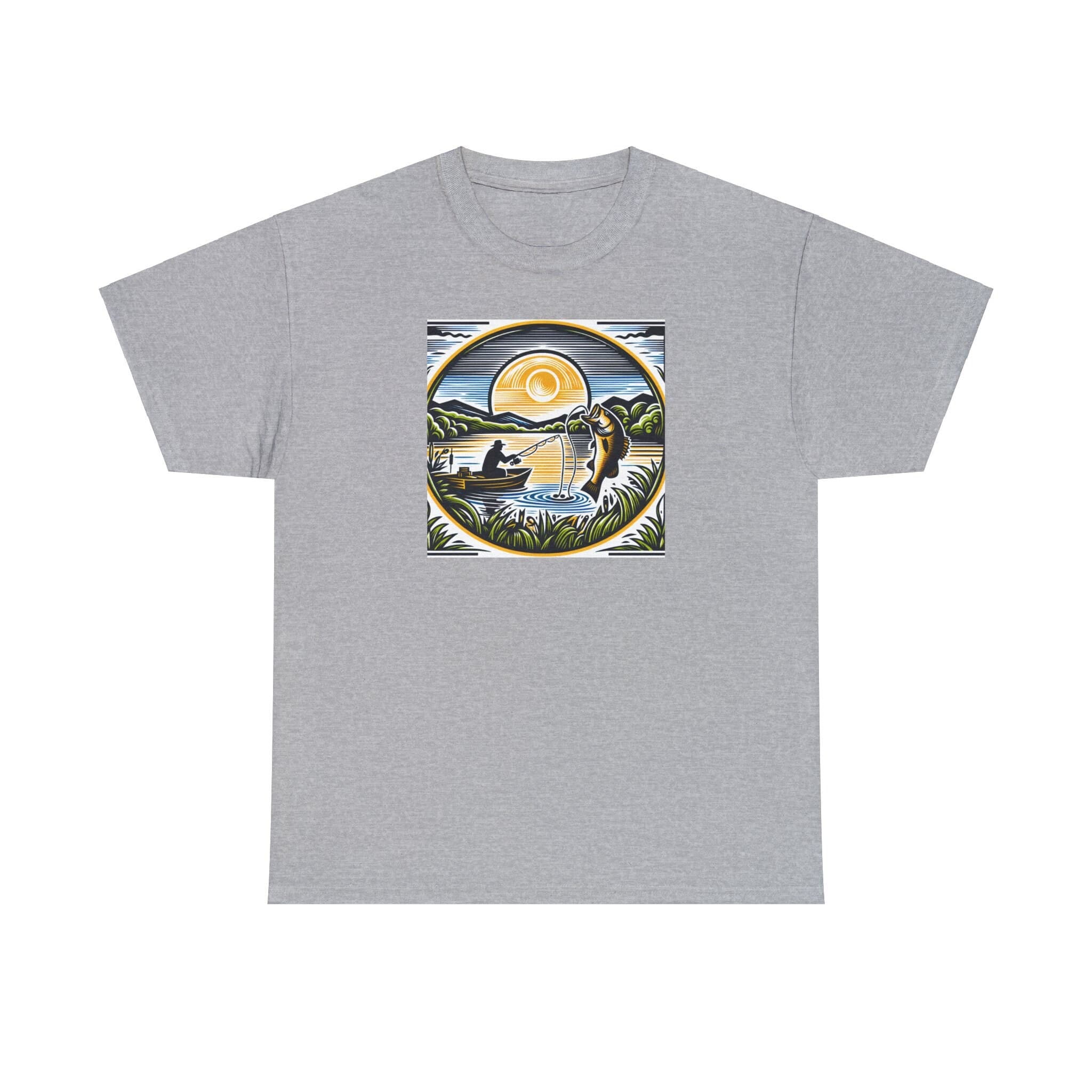 Reel Master Fishing T-Shirt | Woodcut Angler Bass Boat Graphic Tee