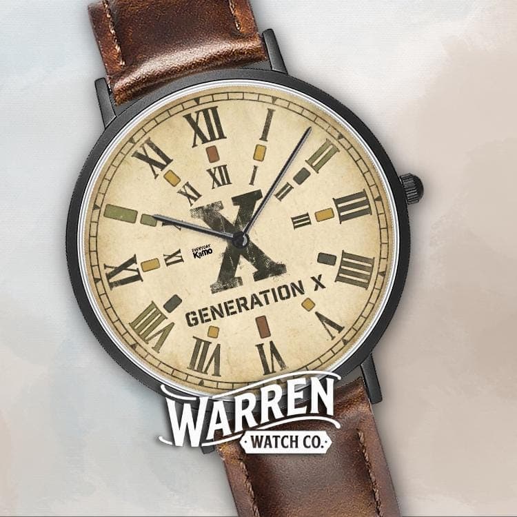 Warren Watch Co. "Generation X" Ultra-Thin Roman Numeral Watch | Unisex Leather Strap | Japanese Movement